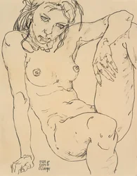 Sitzender Akt, Kühle Nacht