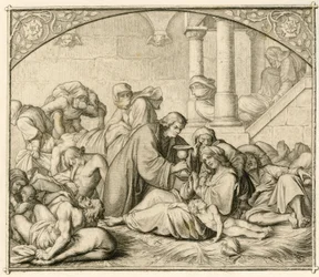 Luther mit Pestkranken in Wittenberg