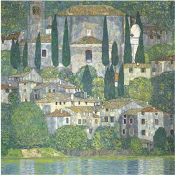 Kirche in Cassone (Landschaft mit Zypressen)