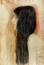 Mädchen mit langem Haar, 1898-99
