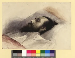 Julius Lott (1836-1883) auf dem Totenbett