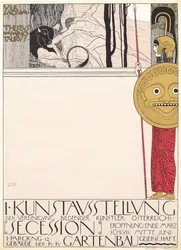 Plakat für die erste Sezessionsausstellung in Wien, 1898