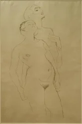 Stehendes Liebespaar (Studie für Adam und Eva)