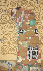 Der Stoclet-Fries, Detail: Erfüllung Die Umarmung, 1905-1909
