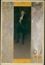Der Schauspieler Josef Lewinsky als Carlos in Goethes "Clavigo"