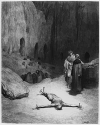 Gekreuzigter Mann, Illustration aus 