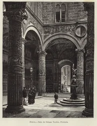 Italien - Innenhof des Palazzo Vecchio, Florenz