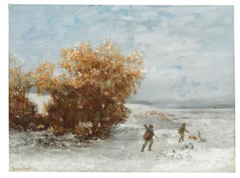 Jäger im Schnee, 1866