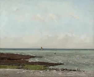 Wäscherinnen bei Ebbe, Étretat, 1866 oder 1869