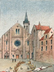 Ansicht der Abtei St. Genevieve in Paris
