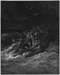 Gustave Doré Bibel: Jesus stillt den Sturm