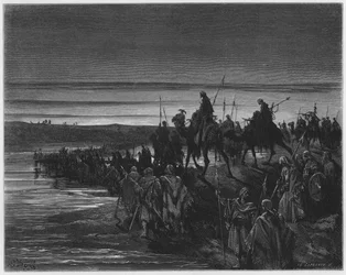 Die Kinder Israels überqueren den Jordan