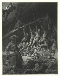 Gustave Doré Illustration für Coleridges Rime of the Ancient Mariner (Gravur)