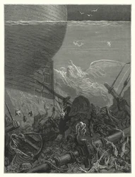 Gustave Doré Illustration für Coleridges Rime of the Ancient Mariner (Gravur)