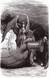 Illustration von Gustave Doré für die vollständigen Werke von François Rabelais: Die Tauchflasche (fünftes Buch)