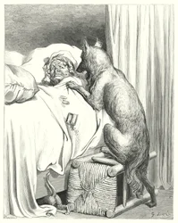 Le Petit Chaperon Rouge; Rotkäppchen (Gravur)