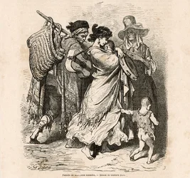 Nomadenfamilie von Musikern
