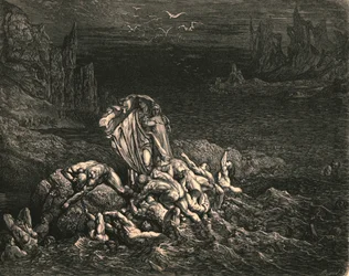 Nun siehst du, Sohn! Die Seelen derer, die der Zorn überwältigte, ca. 1890