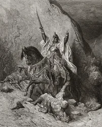 Saladin Yusuf (gest. 1173) Sultan während des Zweiten Kreuzzugs, Illustration aus 