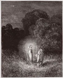 Die Göttliche Komödie (La Divina Commedia, La Divine Comédie), Inferno, 2. Gesang: Beatrice und Vergil - von Dante Alighieri (1265-1321) - Illustration von Gustave Doré (1832-1883)