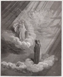 Die Göttliche Komödie (La Divina Commedia), Paradiso, Gesang 16: Die Seele von Cacciaguida spricht von Florenz - von Dante Alighieri (1265-1321) - Illustration von Gustave Doré (1832-1883)