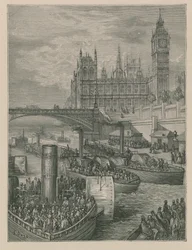 Westminster-Treppen - Dampfer verlassen