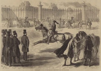 Präsentation von Pferden an den Kaiser der Franzosen vom Bey von Tunis