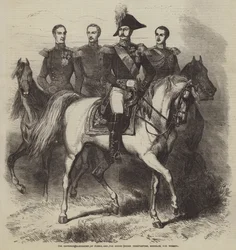 Der Kaiser Alexander von Russland und die Großfürsten Konstantin, Nikolaus und Michael