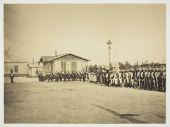 Leicht-Infanterie-Soldaten, Camp de Châlons, 1857