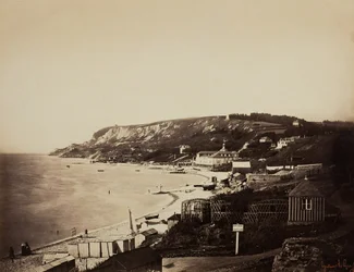 Der Strand von Sainte-Adresse mit den Dumont-Bädern, 1856-57