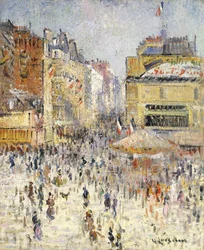 Bastille-Tag in der Rue de Clignancourt, Paris