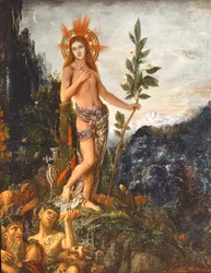 Apollo empfängt die Opfergaben der Hirten