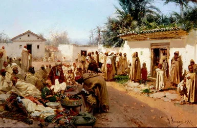 Arabisches Dorfszene