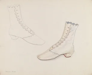 Quäker-Hochzeitsschuhe, ca. 1936