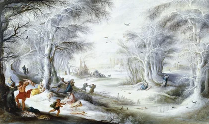 Winterlandschaft mit dem Kindermord von Bethlehem