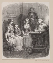 Illustration zu "Alt paa sin rette Plads" in H.C. Andersen, "Märchen und Geschichten", Band 2