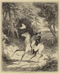 Die Ludditen erschießen Mr. Horsfall (Gravur)