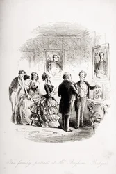 Die Familienporträts bei Mr. Bayham Badger, Illustration aus 