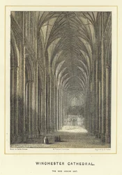 Winchester Kathedrale, das Kirchenschiff nach Osten blickend