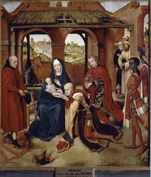 Anbetung der Könige, Zentrales Panel des Polyptychons von Loo