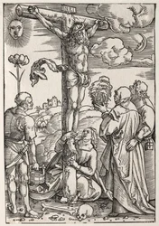 Christus am Kreuz mit Maria, St. Johannes, Maria Magdalena und St. Stephan, 1505