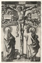 Christus am Kreuz zwischen der Jungfrau und St. Johannes, 1542