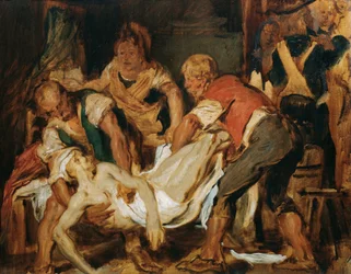 Die Bergung der Leiche Jean-Paul Marats