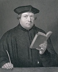 Martin Luther (1483-1546), graviert von W. Holl, aus 