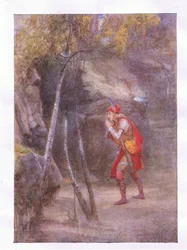 Nein! Wer ist hier? Wenn irgendetwas höflich ist, sprich (Cymbeline), aus The Complete Works of Shakespeare veröffentlicht von George Harrap & Co Ltd, 1920er Jahre