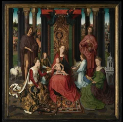 Zentrales Panel des Triptychons von Johannes dem Täufer und Johannes dem Evangelisten