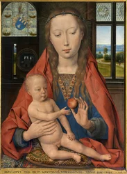 Detail des Diptychons von Maarten van Nieuwenhove