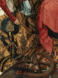 Detail des zentralen Panels des Triptychons von Johannes dem Täufer und Johannes dem Evangelisten