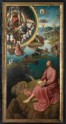 Rechtes Panel des Triptychons von Johannes dem Täufer und Johannes dem Evangelisten