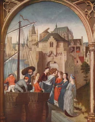 Die Ankunft der hl. Ursula in Köln, 1489, ca. 1915